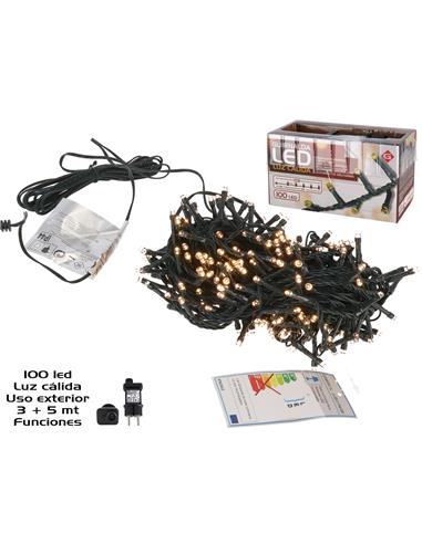 A LUCES  GUIRNALDA 100LED CAL 3+5M 80615