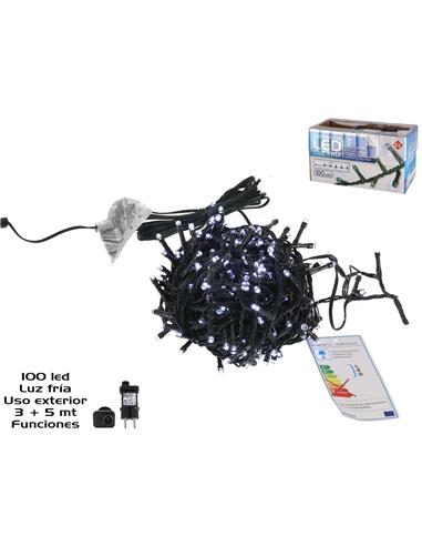 A LUCES  GUIRNALDA 100LED FRIA 3+5M 80523