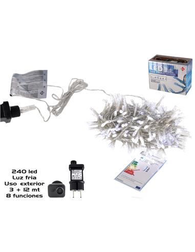 A LUCES  GUIRNALDA 240LED FRIA EXT 3+12M
