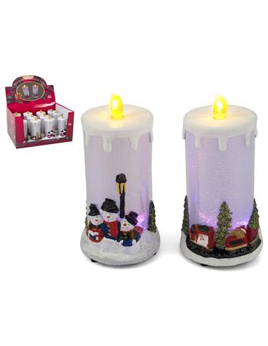 A VELA NAVIDAD LED PILAS