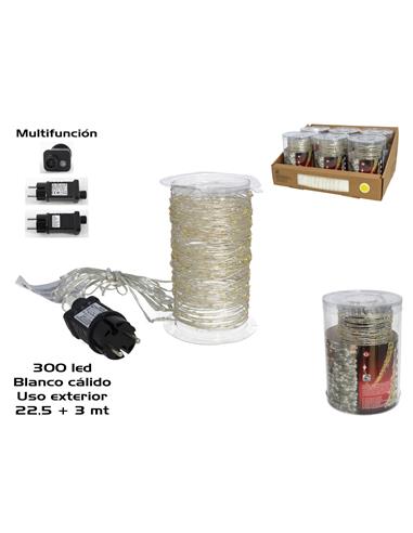ALUCES  GUIRNALDA 300LED CALIDO EXT 22.5+3M