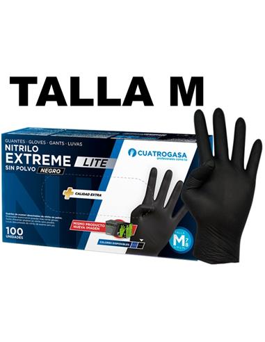 GUANTE  NITRILO EXTREME NEGRO T.M  *100