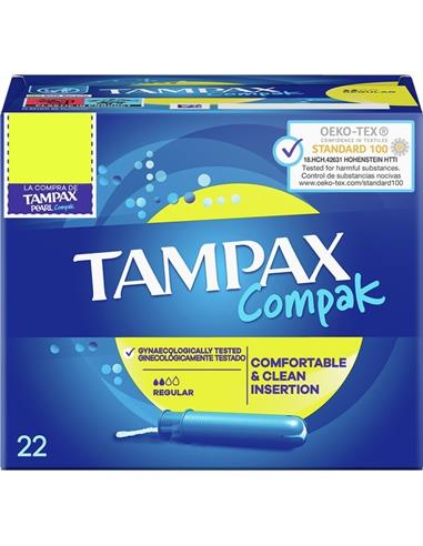 COMPRESATAMPONES TAMPAX COMPAK REGULAR 22U