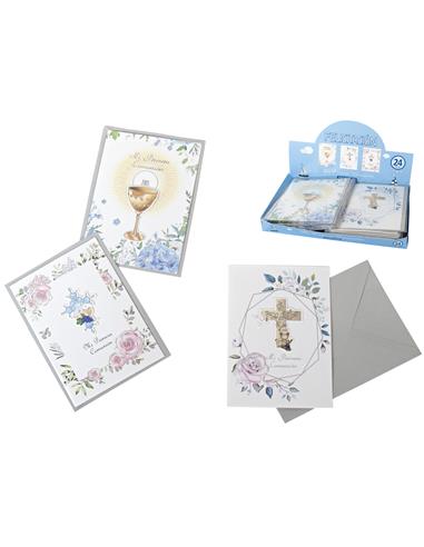 TARJETA COMUNION C/SOBRE AZUL