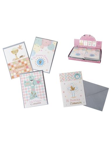 TARJETA COMUNION C/SOBRE GIRL 10X15