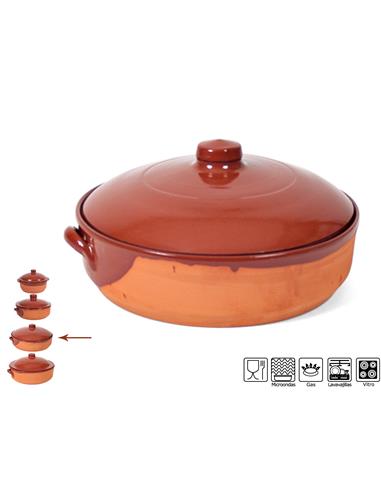 BARRO CAZUELA 28CM C/TAPADERA