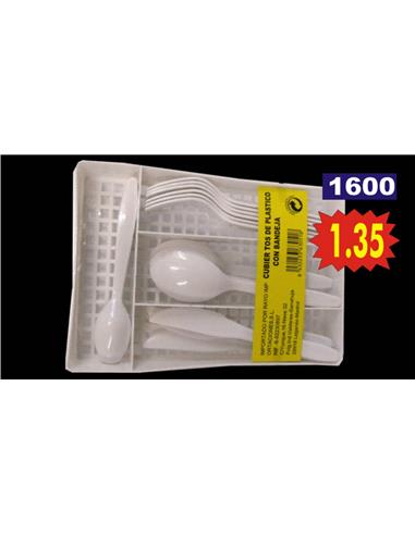 CUBIERTOS PLASTICO C/ BANDEJA